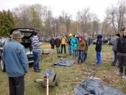 The cleaning of the cemetery.